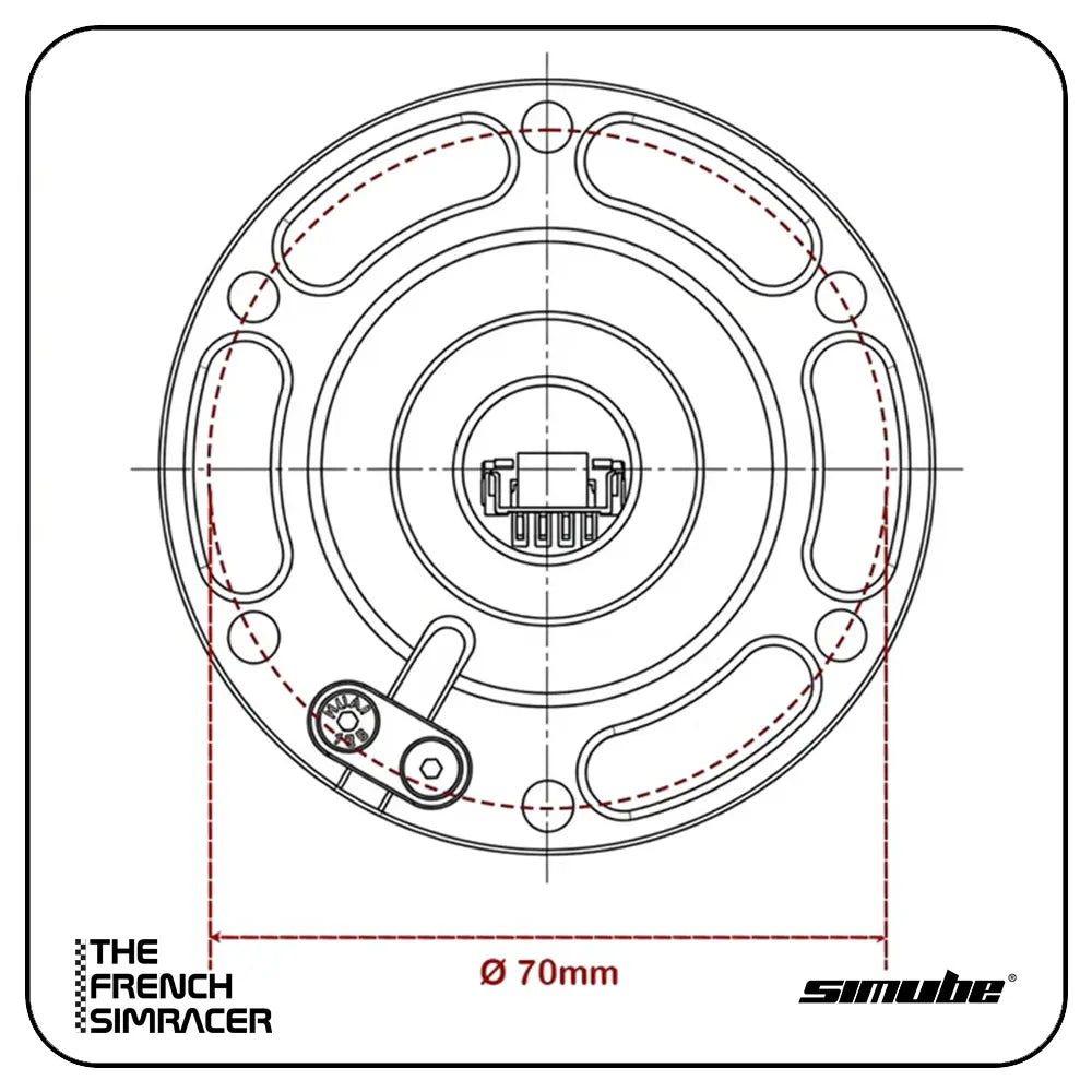 Simube QR2 Base side (70mm PCD) - The French Simracer
