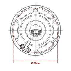 Simube QR2 Base side (70mm PCD) - The French Simracer