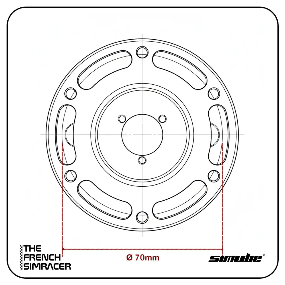 Simube QR2 Mate (with 70 mm Bolt Pattern) - The French Simracer