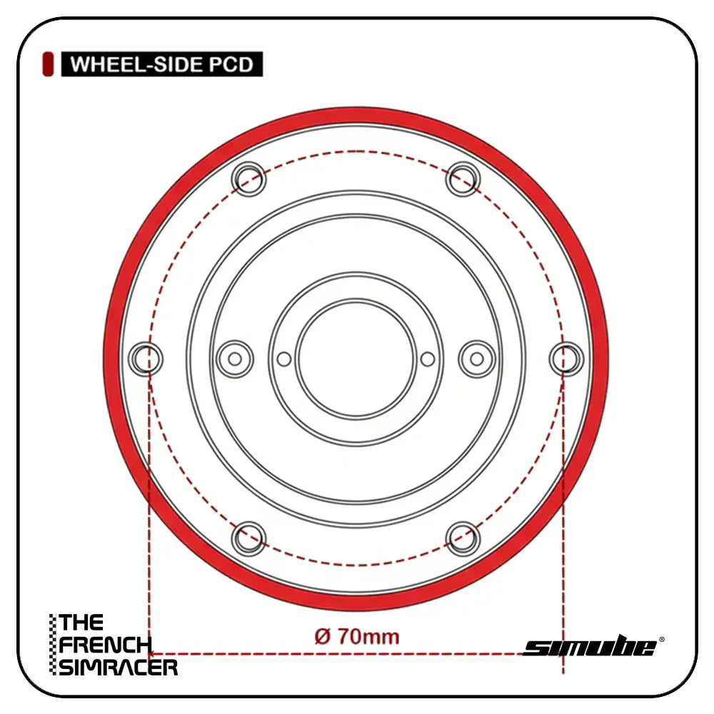 Simube QR70 Wheel Side for Moza - The French Simracer