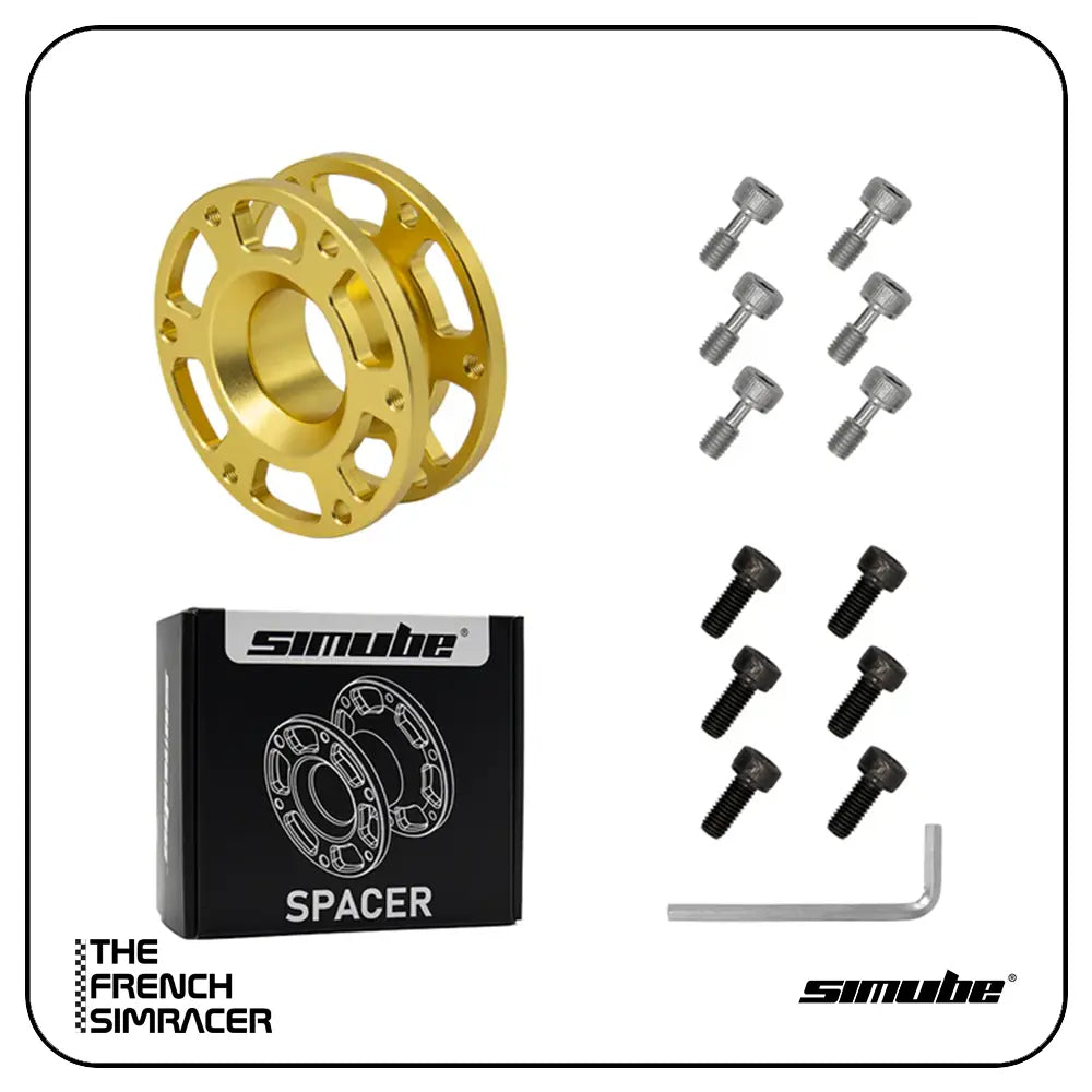 Simube Steering Wheel Spacer – CNC Aluminium Wheel Spacer (30mm / 50mm) - The French Simracer