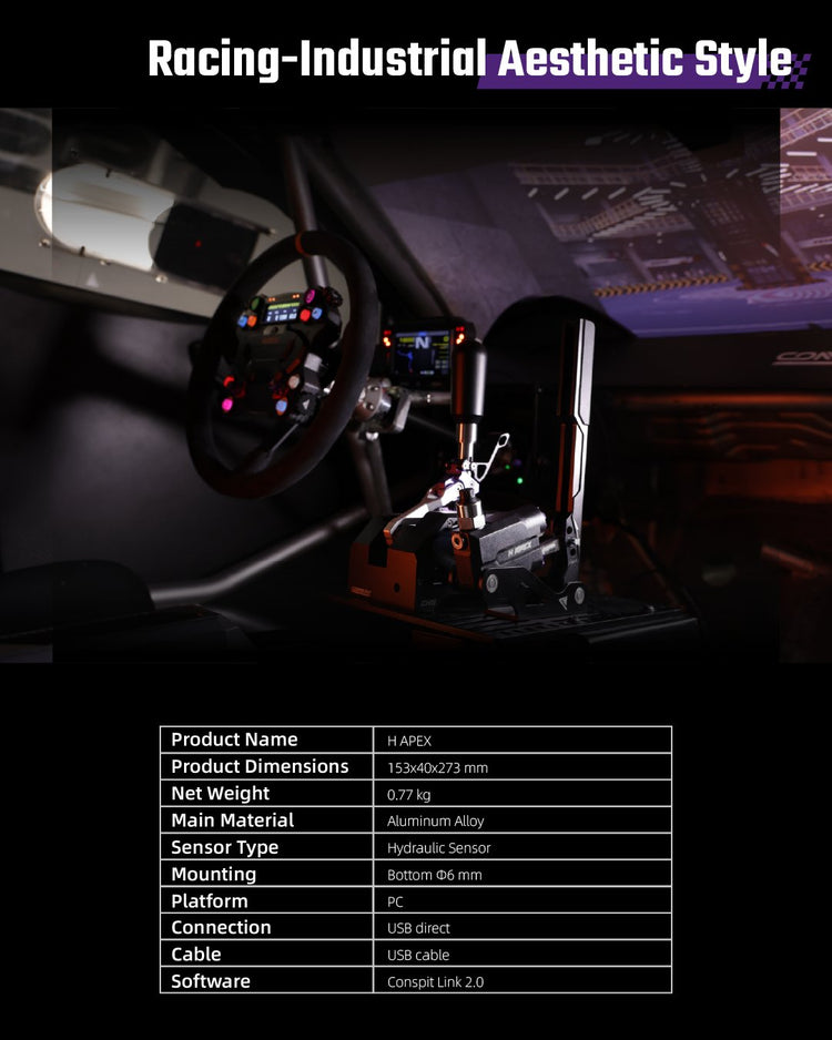 Conspit H APEX – design racing industriel et fiche technique