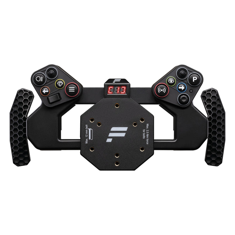 Fanatec CSL Universal Hub V2 + QR2 Lite côté volant avec le coulisseau en position la plus large, vue 2