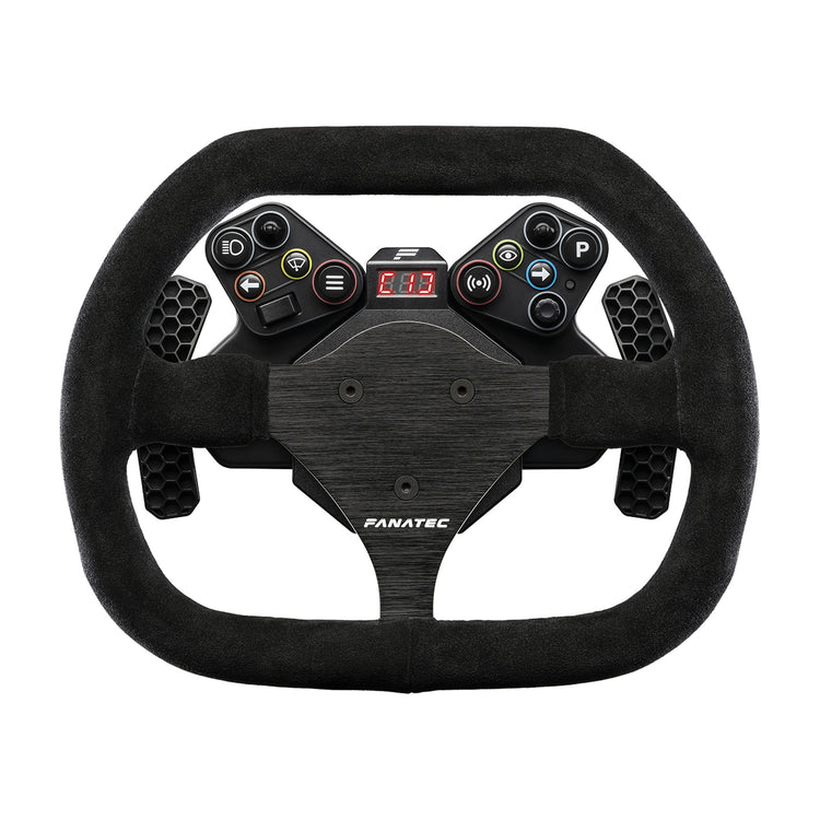Fanatec CSL Universal Hub V2 + QR2 Lite côté volant avec une couronne Fanatec à méplats (couronne non incluse), vue 4