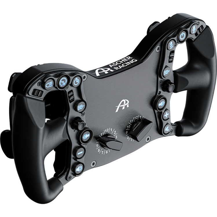 Volant de simracing Ascher Racing Pro Black Edition, vue 2