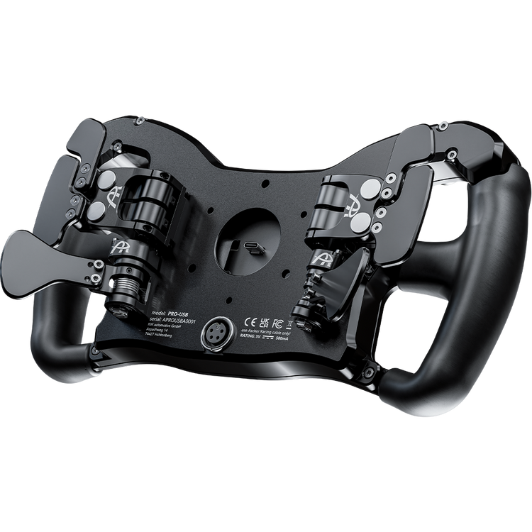 Volant de simracing Ascher Racing Pro Black Edition, vue 4