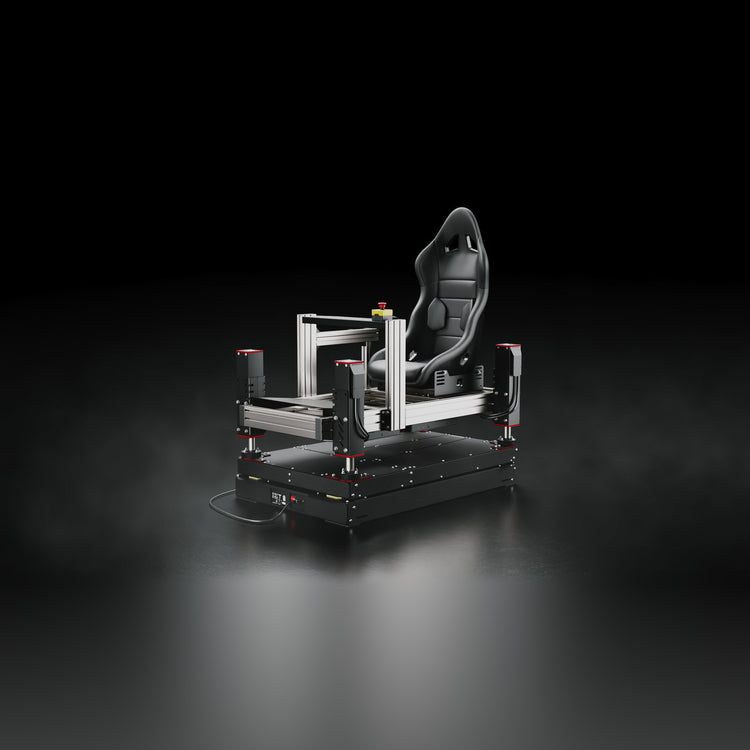 Qubic System QS-TP1 Traction Pro sous un set d’actionneurs QS-210 3DOF pour 5 axes (QS-210 et cockpit non inclus), vue 9