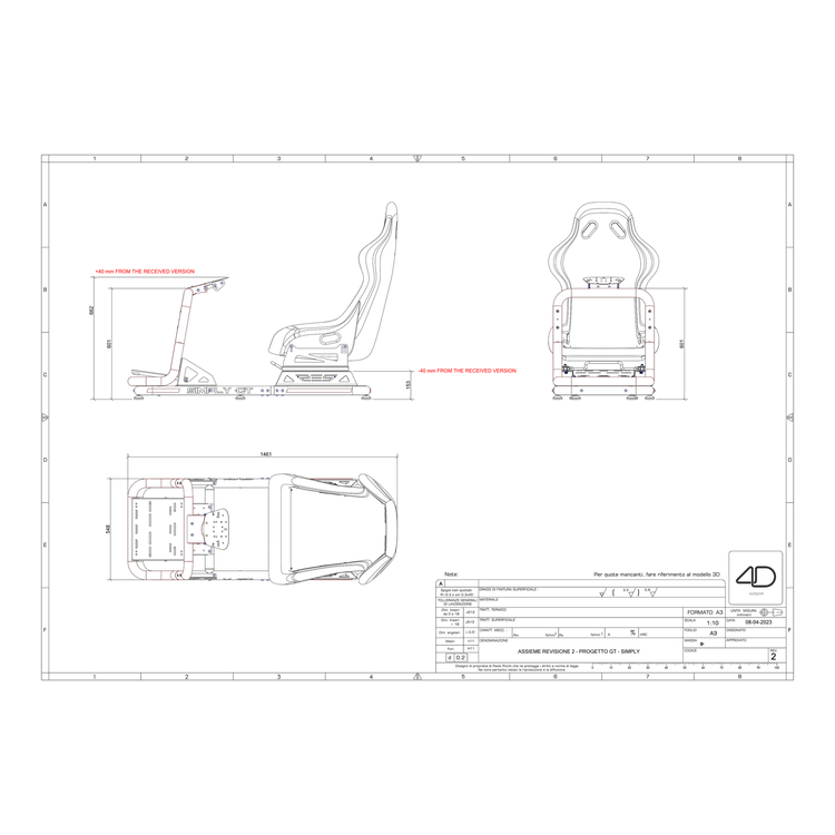 Cockpit Res-Tech Simply GT – plan coté