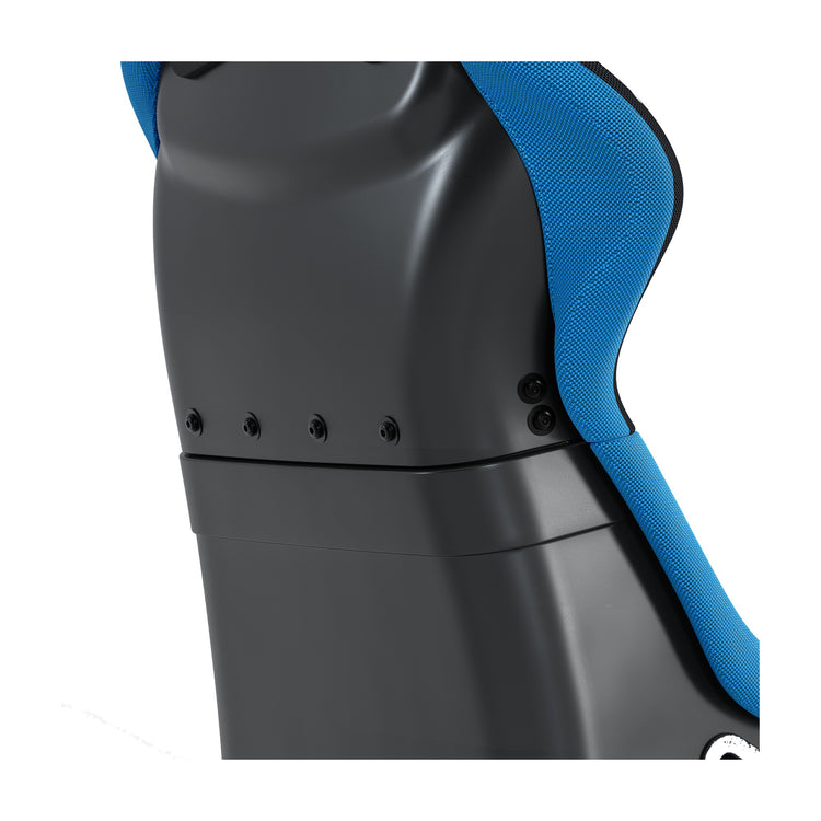 Sim-Lab S1 Sport GT bucket seat, blue fabric, rear shell and bracket detail