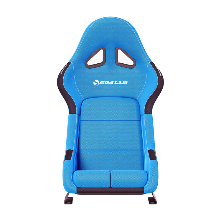 Sim-Lab S1 Sport GT bucket seat, blue fabric, front view