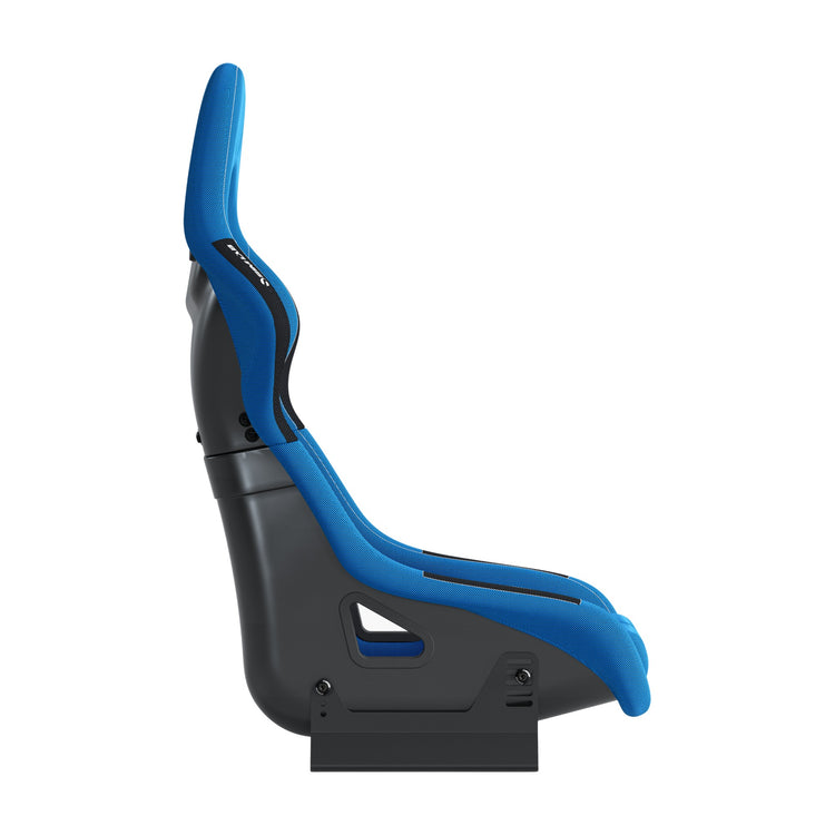 Sim-Lab S1 Sport GT bucket seat, blue fabric, side view