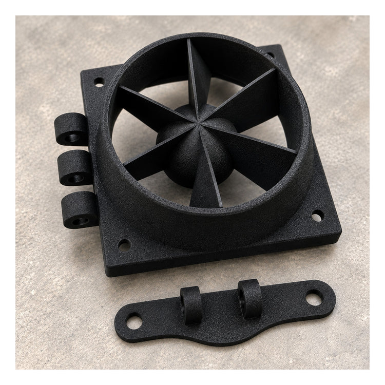 Sector17 WindSim V2 SimHub Wind Simulator, view 3 – Compact fan mount, black