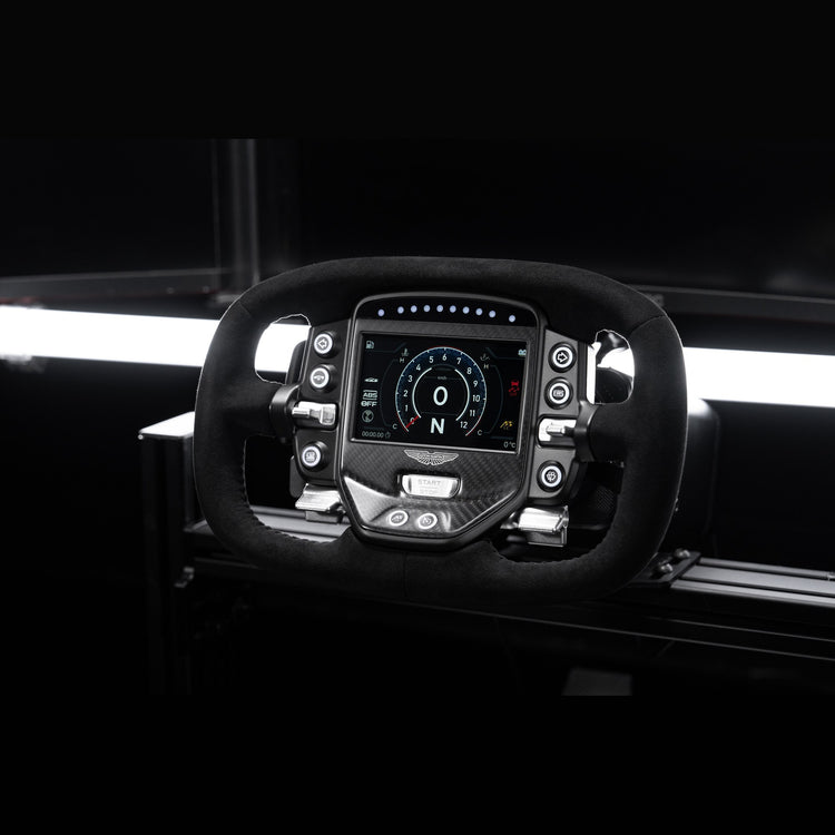 Volant Simagic Aston Martin Valkyrie – monté sur un simulateur