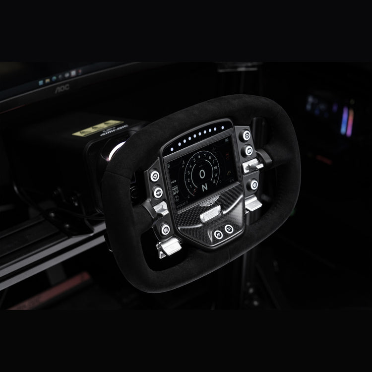 Volant Simagic Aston Martin Valkyrie – monté sur un simulateur