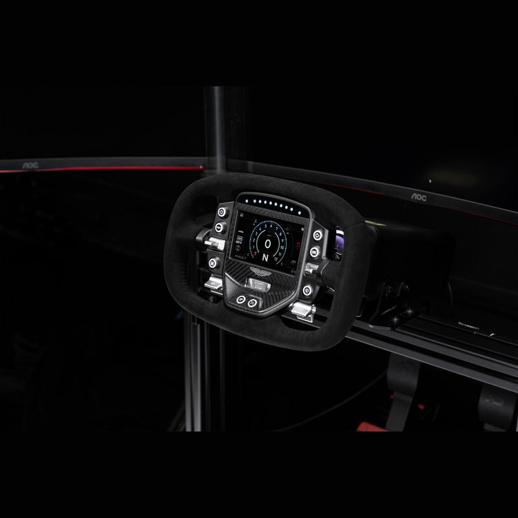 Volant Simagic Aston Martin Valkyrie – monté sur un simulateur