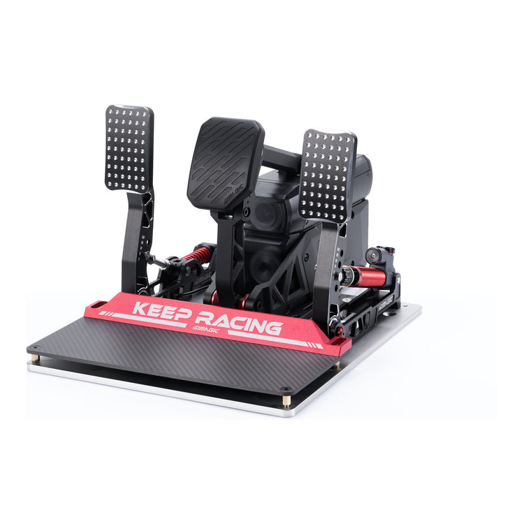 Pédale active Simagic P-Active – montée sur un pédalier Simagic P2000