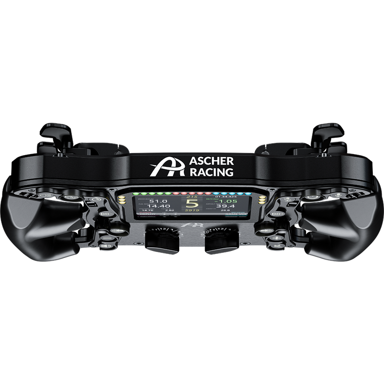 Ascher Racing Ultimate Black Edition sim racing steering wheel, view 3