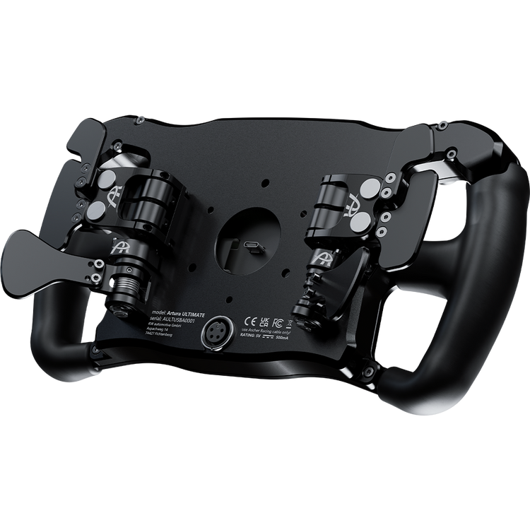 Ascher Racing Ultimate Black Edition sim racing steering wheel, view 4