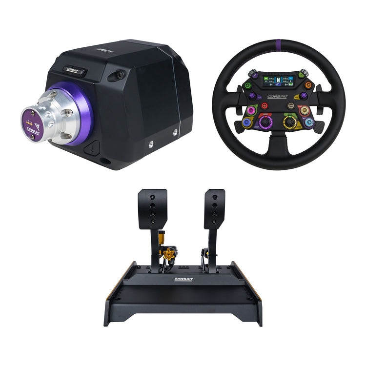 Conspit - Build your own bundle Ares CDR - Ares 12Nm / 310 Apex Steering Wheel / CPP-Evo Hydraulic 2 Pedals