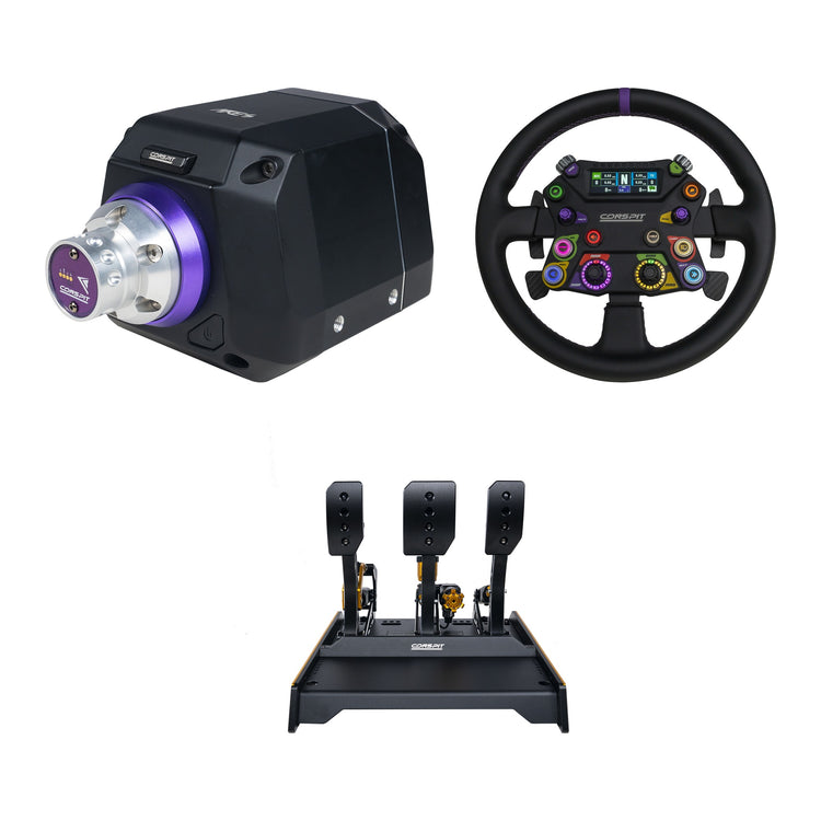 Conspit - Build your own bundle Ares CDR - Ares 12Nm / 310 Apex Steering Wheel / CPP-Evo Hydraulic 3 Pedals