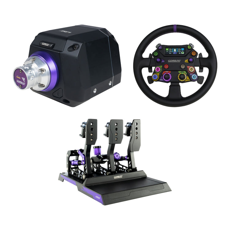 Conspit - Build your own bundle Ares CDR - Ares 12Nm / 310 Apex Steering Wheel / CPP-Lite Hydraulic 3 Pedals