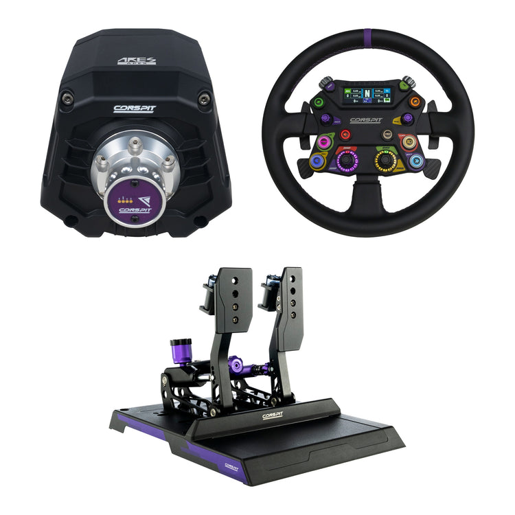 Conspit - Build your own bundle Ares CDR - Ares Apex 8Nm / 310 Apex Steering Wheel / CPP-Lite Hydraulic 2 Pedals
