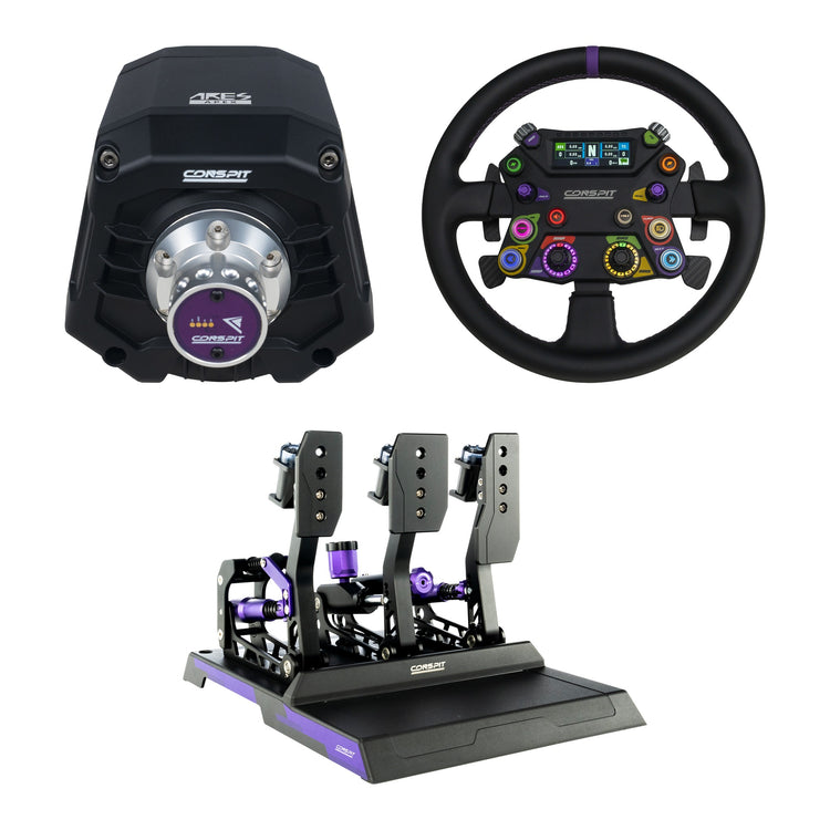 Conspit - Build your own bundle Ares CDR - Ares Apex 8Nm / 310 Apex Steering Wheel / CPP-Lite Hydraulic 3 Pedals